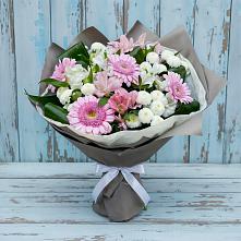 Букет цветов из:  Герберы, Альстромерии и Хризантемы в Жилёво