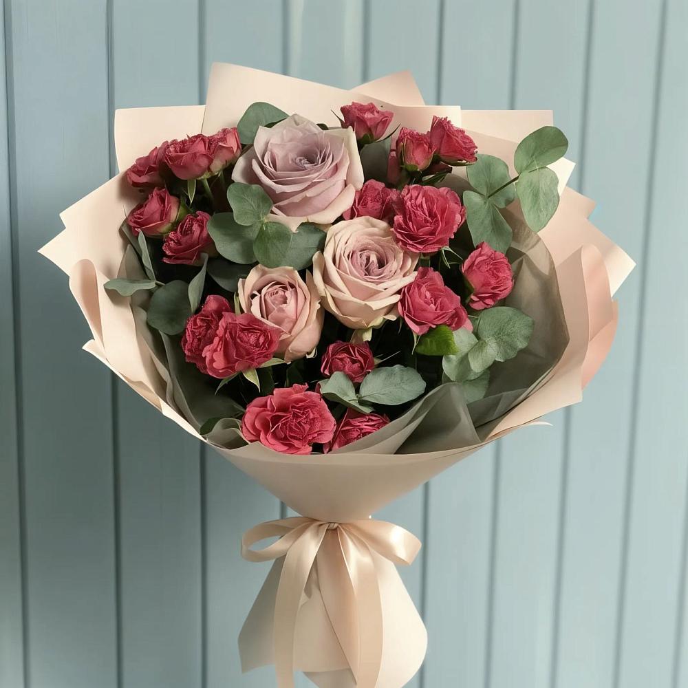 Букет цветов из: Гвоздики и Розы в Жилёво
