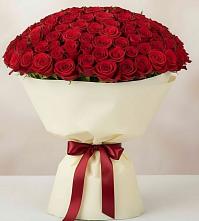 Букет 101 Красная роза Милано в Жилёво
