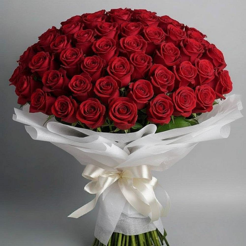 Букет 101 Красная роза Блэк Мэджик в Жилёво
