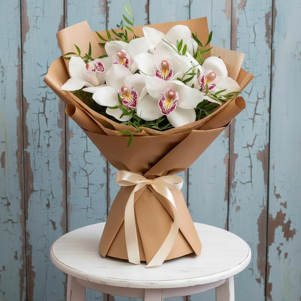 Букет цветов из: Орхидеи и Розы в Жилёво