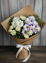 Букет цветов из:  Хризантемы и Розы в Жилёво