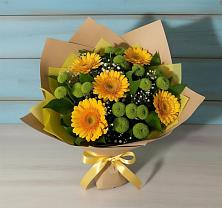 Букет цветов из:  Герберы и Хризантемы в Жилёво