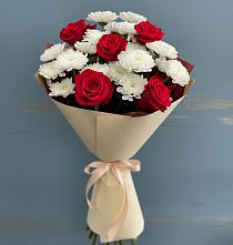 Букет цветов из:  Розы и Хризантемы в Жилёво