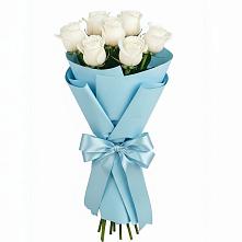 Букет 7 белых роз Проуд в Жилёво