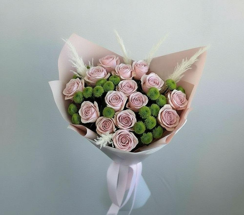 Букет цветов из: Розы и Хризантемы в Жилёво