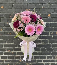 Букет цветов из:  Герберы и Хризантемы в Жилёво