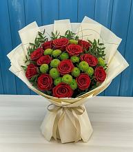 Букет цветов из:  Розы и Хризантемы в Жилёво