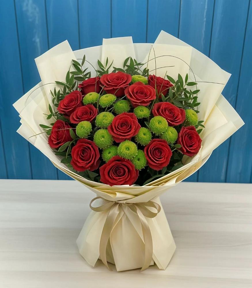 Букет цветов из: Розы и Хризантемы в Жилёво